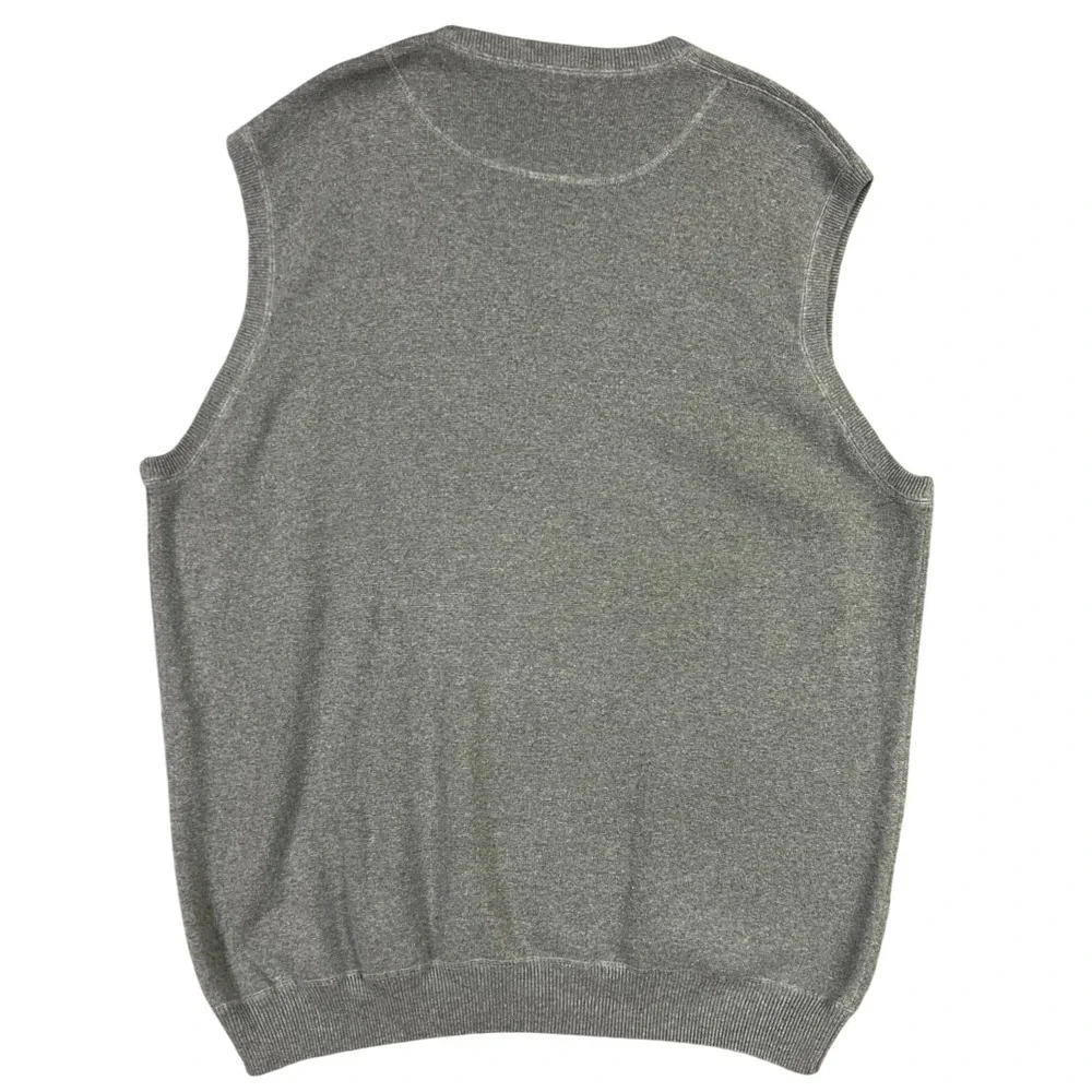 Vantage Kansas Jayhawks Sweater Vest Men 2X Gray Cotton V-Neck Embroidered Logo